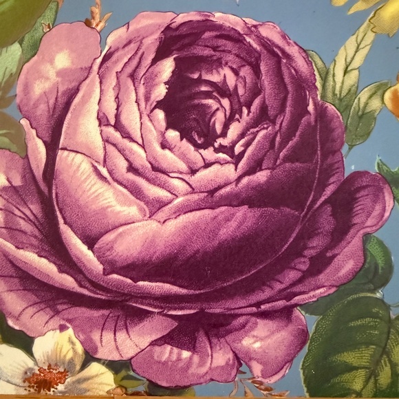 Mackenzie Childs Set of 2 Place Mats Boards Flowers Blue - Picture 2 of 16